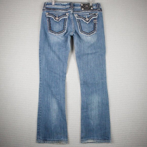 Miss Me Mid Rise Bootcut Denim Jeans Womens 32 JP55014-17 - Picture 2 of 7